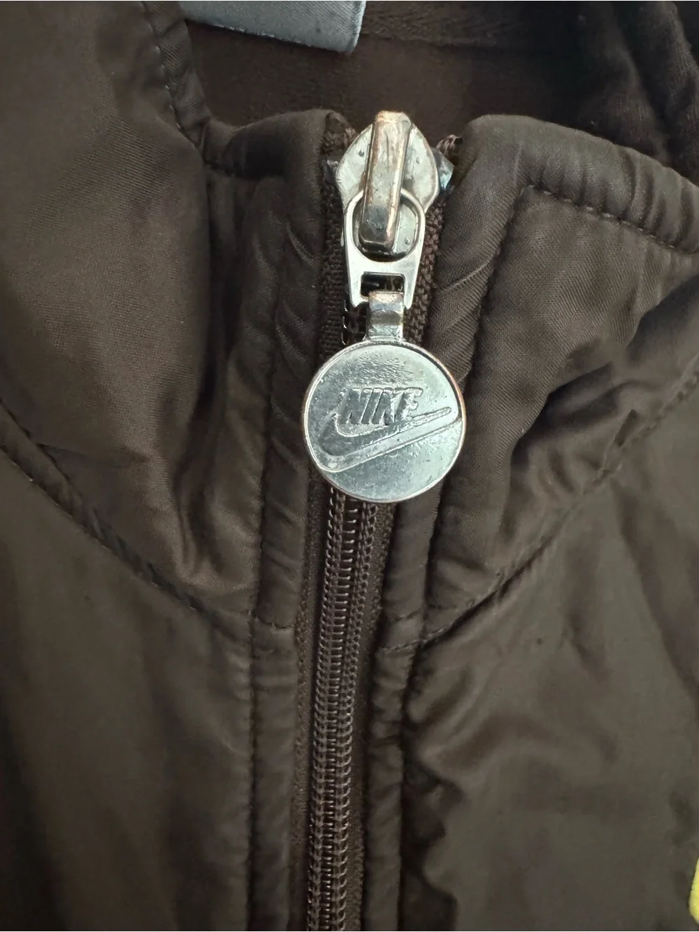 Vintage Nike Track Jacket Brown Gold Embroidered Swoosh Stars Y2K Large